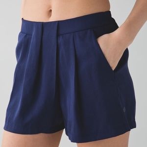 Lululemon Blue Pleated Shorts
